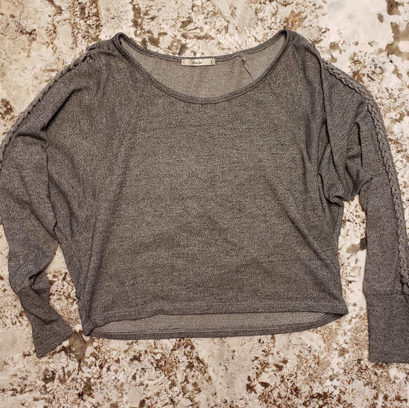Papaya Tops - Braided Sleeved Shirt from Papaya